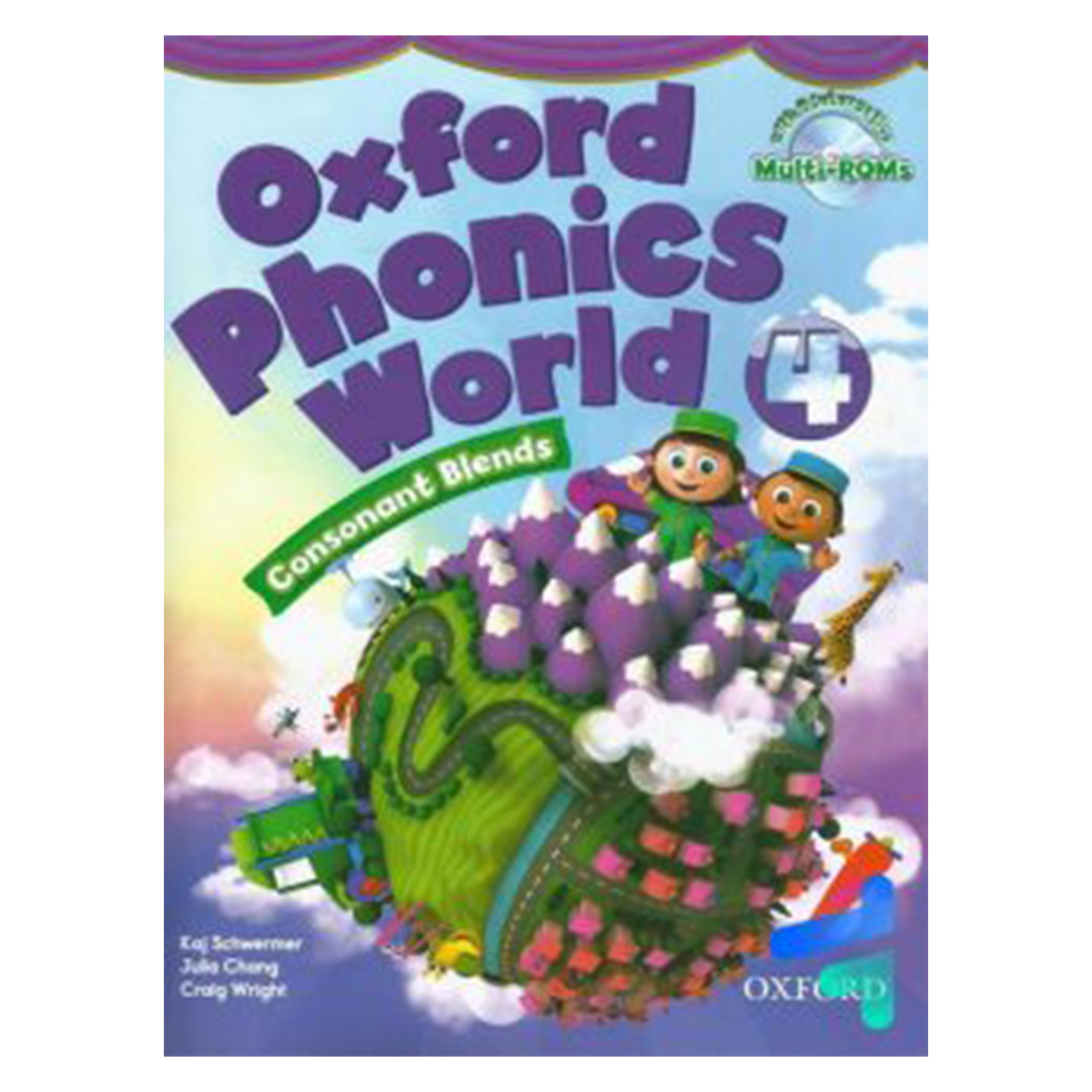 جلد کتاب کتاب زبان آکسفورد فونیکس ورلد Oxford Phonics World 4 Consonant Blends