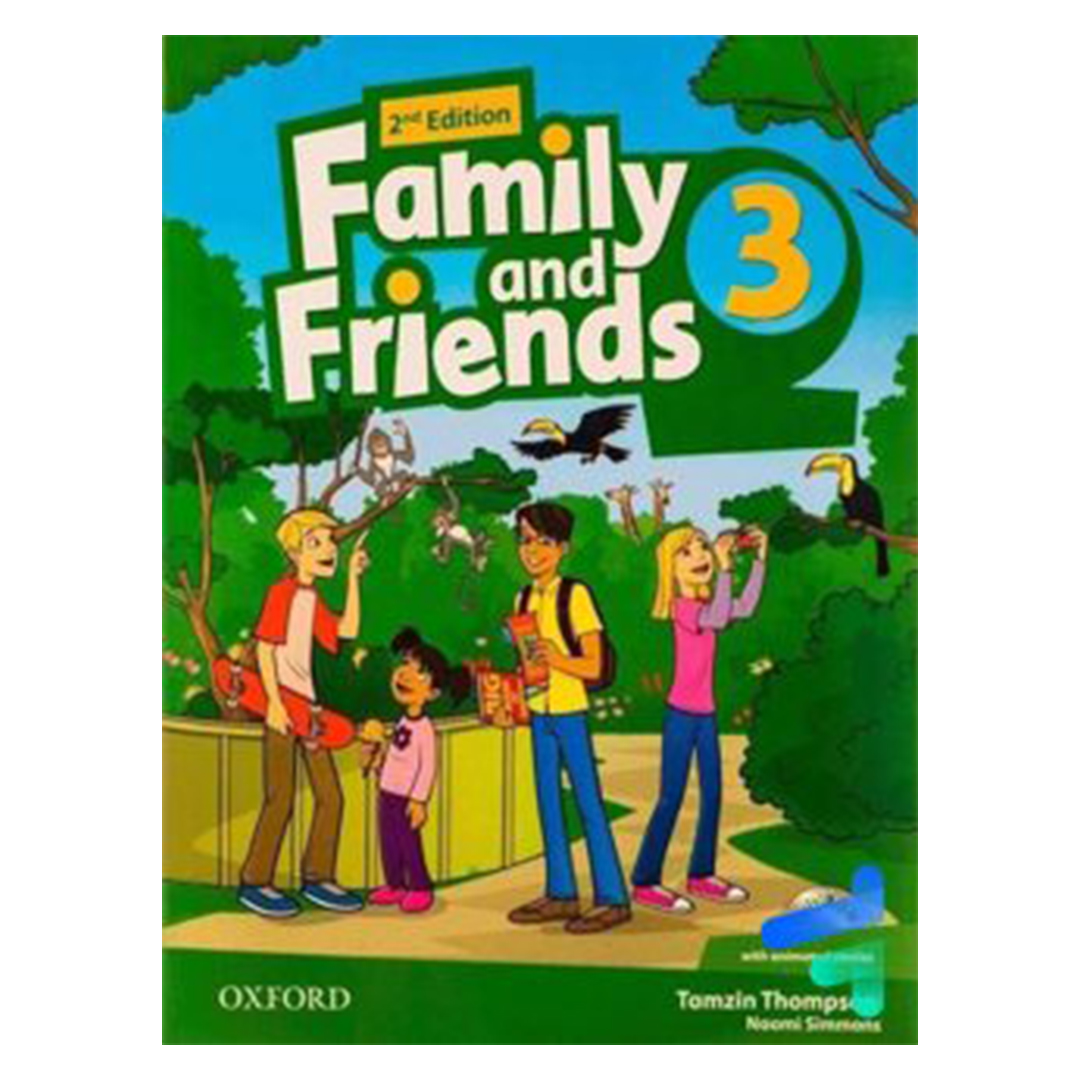 جلد کتاب کتاب زبان فمیلی اند فرندز 3 امریکن American Family and Friends ویرایش دوم