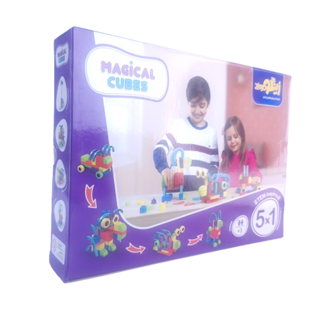 جلد کتاب بازی زینگو مدل مکعب های جادويی 58 قطعه 1*5