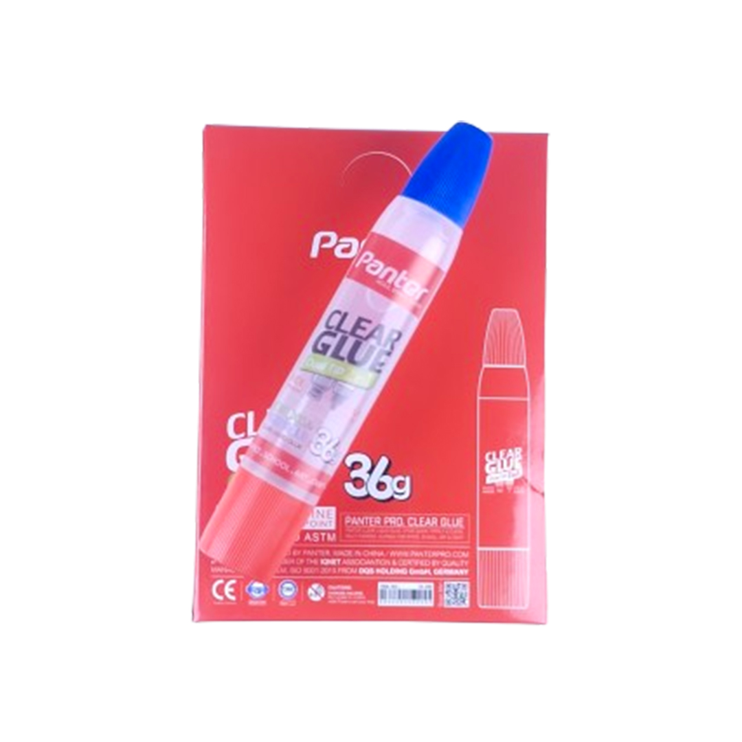 جلد کتاب چسب مايع دو سر شفاف 36 گرم GL430 پنتر