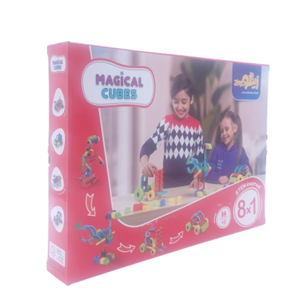جلد کتاب بازی زینگو مدل مکعب های جادويی 88 قطعه 1*8