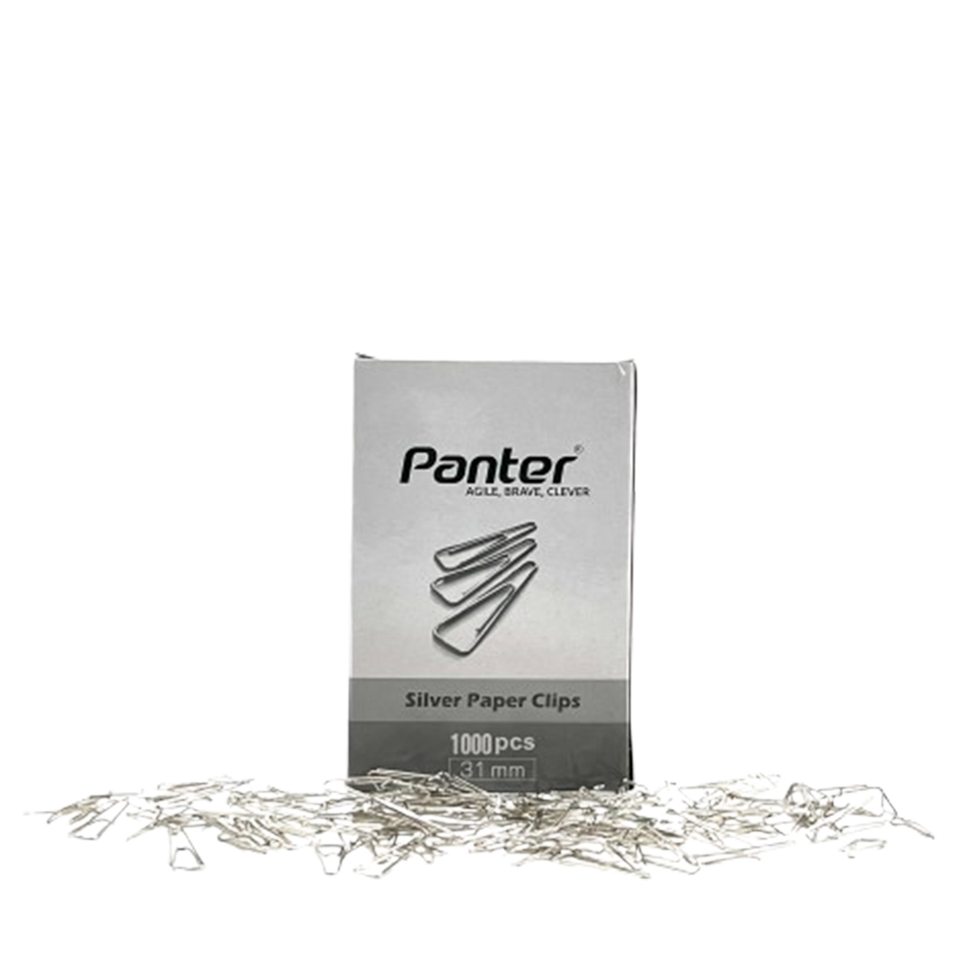 جلد کتاب گيره کاغذ نقره ای 31mm بسته 100 تايی PC102 پنتر