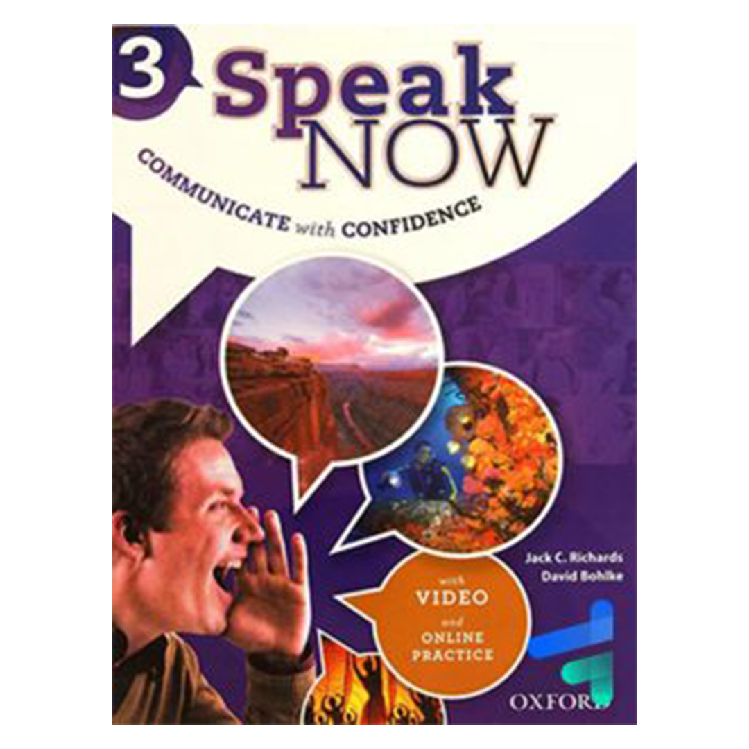 جلد کتاب کتاب زبان speak now 3 oxford